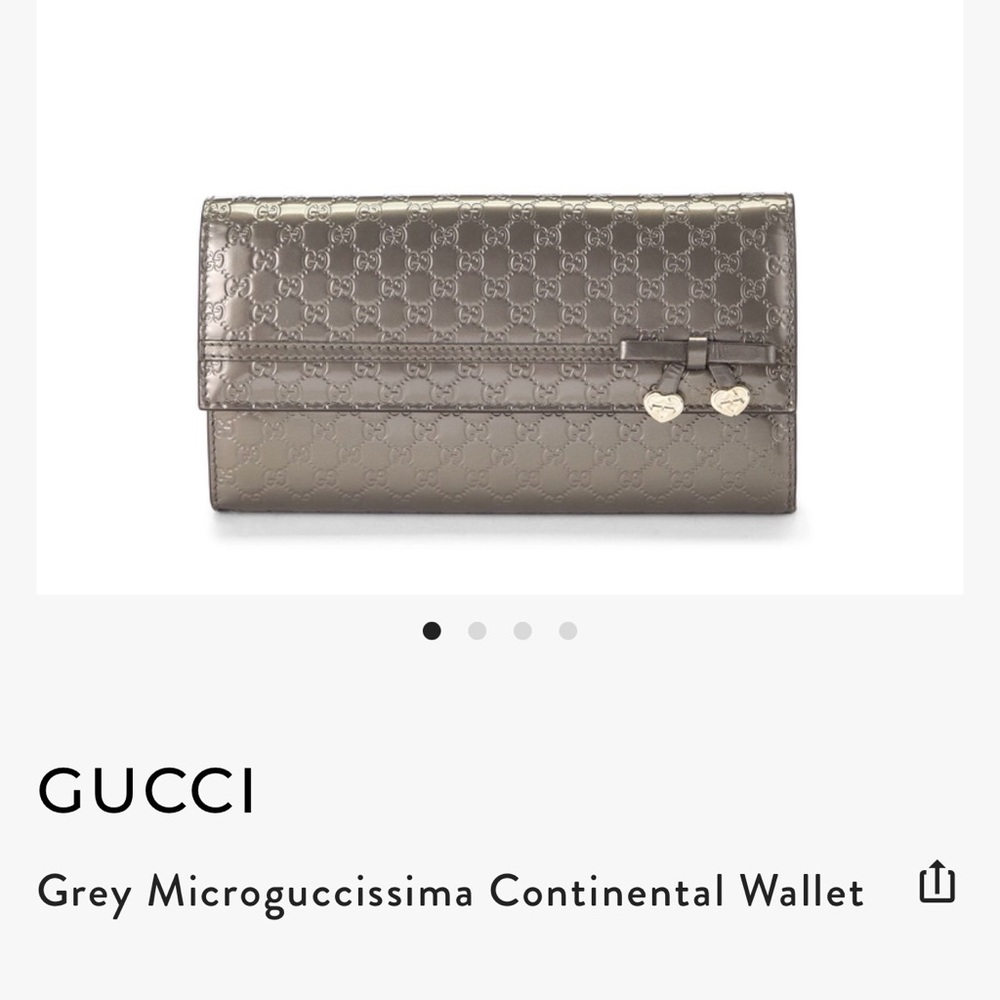 Grey Microguccissima Continental Wallet
